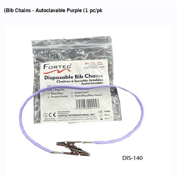 Bib Chains - Autoclavable Purple (1 pc/pk)